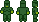 A four-shade knight sprite facing down, up and sideways, feet on one line.