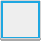 Kenney blue outline panel at its drawn size, 48 by 48 pixels, shown at 3 times.