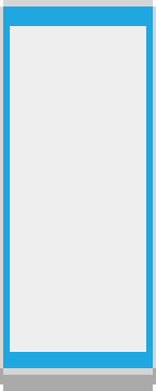 The same panel stretched to 48 by 120: the blue top and bottom bands are visibly thicker than the sides.